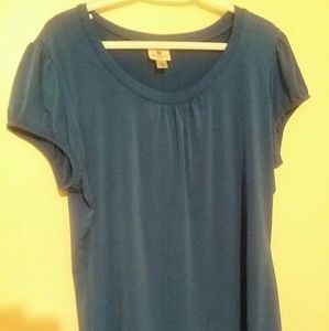 Worthington blue cap sleeve top